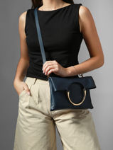 Sac Bandouli�re Tradition Cuir Etrier Bleu tradition ETRA189M-vue-porte