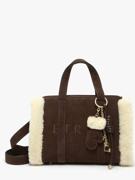 Mini Cabas Alpin Cuir Etrier Marron alpin EALP140S