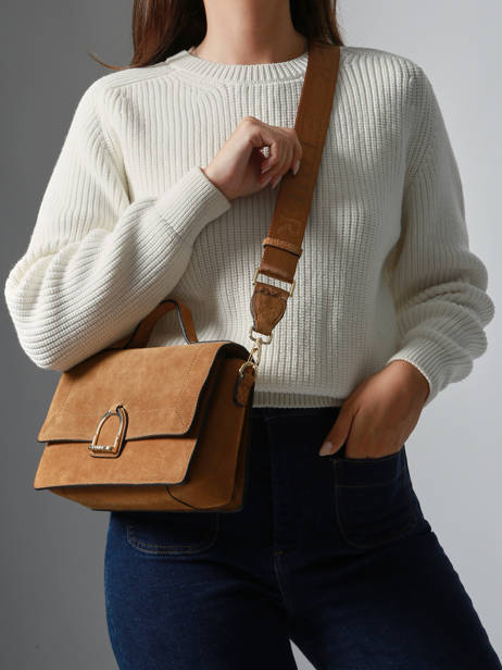 Sac Bandoulière Altesse Suede Etrier Marron altesse suede EASU048M vue secondaire 1